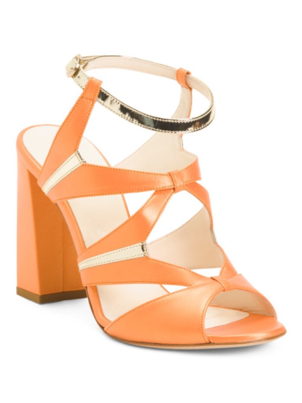 CHRIS DONOVAN Made In Italy Leather Endeavor Heeled Sandals